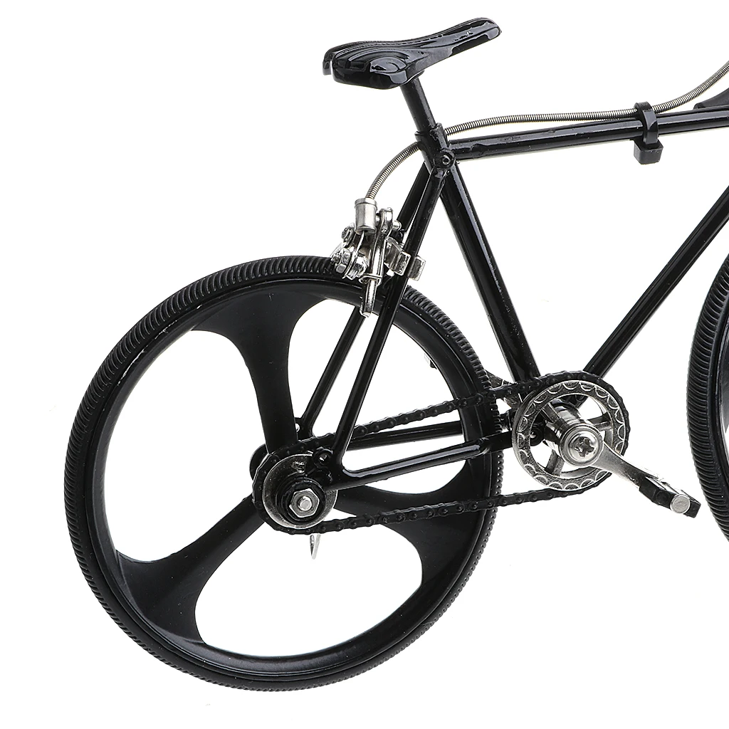 

Mini 1:10 Alloy Bicycle Model, Real Brake, Metalwork Toy, Vehicles Bike Model Cycling Toy, Black