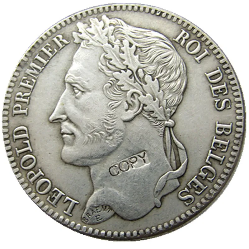 Бельгия 1849 leopold Premier King Des франков копия 5 монеты|Безвалютные монеты| |