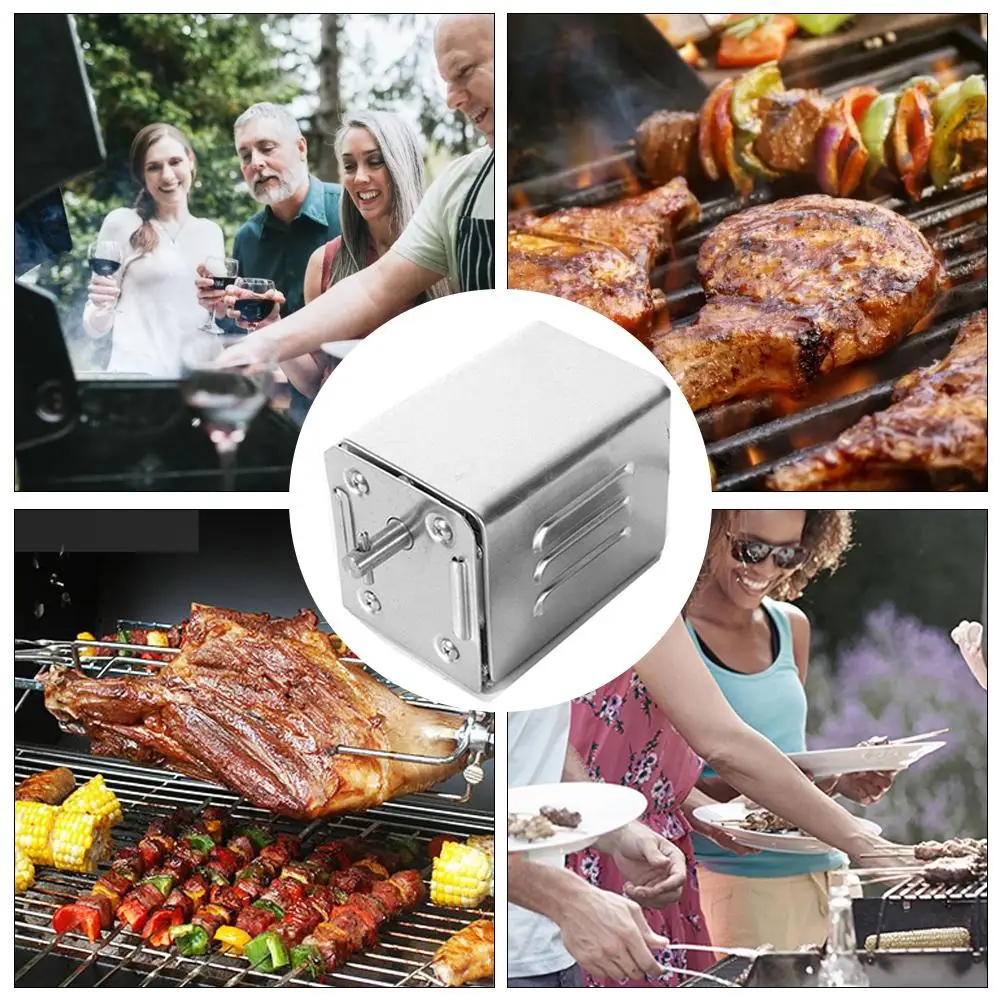 Buy 15W Barbecue Motor Stainless Steel Electric Grill Accessories Outdoors Roaster Spit Rotisseries Cooking Oven on