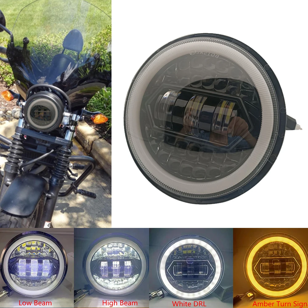 Фара мотоциклетная светодиодсветодиодный 5 75 дюйма 3/4 для Harley - Цена: 1148.6