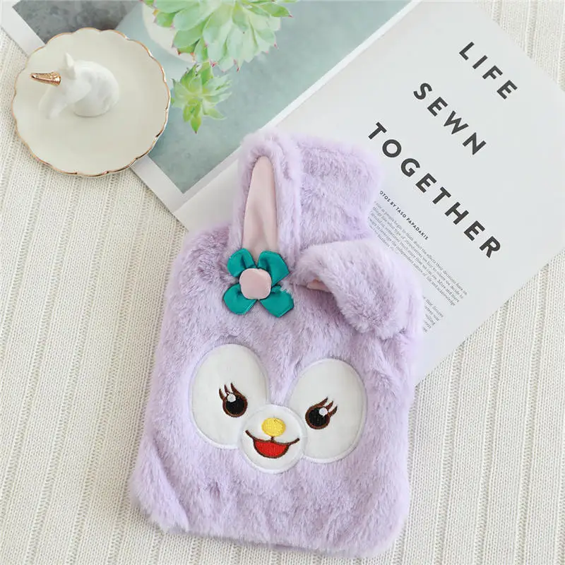 purple Милый мультфильм Единорог Рука теплая грелка бутылки для воды портативный ручной подогреватель для девочек карманные руки ноги грелка сумки - Цвет: purple