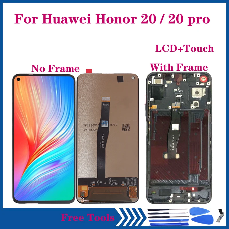 

6.26" Original LCD For Huawei Honor 20 Pro LCD display Touch Screen Digitizer Assembly For honor 20 YAL-AL10 YAL-L41 YAL-L21 LCD