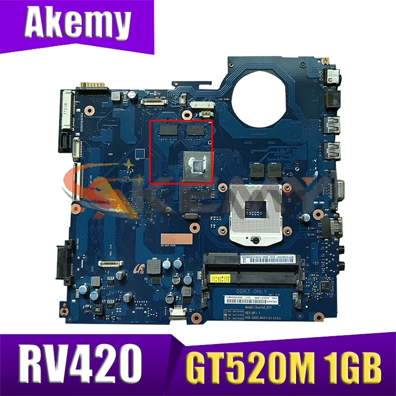 

AKEMY для Samsung RV420 материнская плата портативного компьютера с радиатора BA92-08151A BA92-08151B BA41-01610A BA41-01608A GT520M 1 ГБ HM65