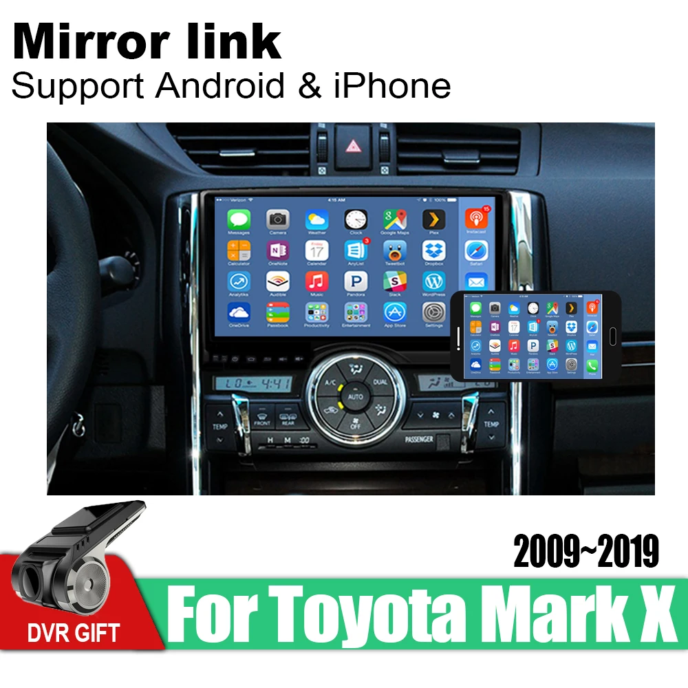 Автомобильный мультимедийный плеер ZaiXi с gps для Toyota Mark X 2009 ~ 2019 автомобильный raido