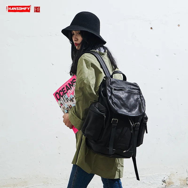 Женский вместительный рюкзак для ноутбука с несколькими карманами походные