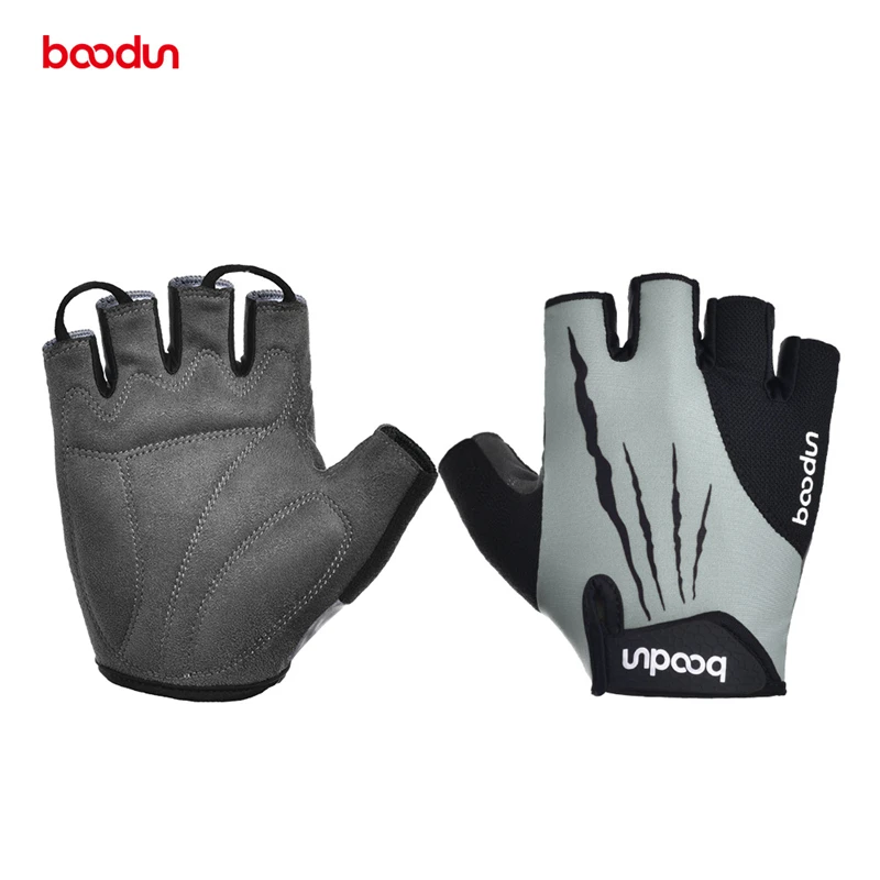 

BOODUN Men Women Half-finger Cycling Gloves Lycra Mesh Splicing Breathable Anti-shock Anti-slip Outdoor Cycling Gloves