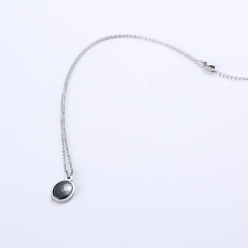 LOSTSOUL Новое Простое Элегантное керамическое ожерелье с овальной огранкой для