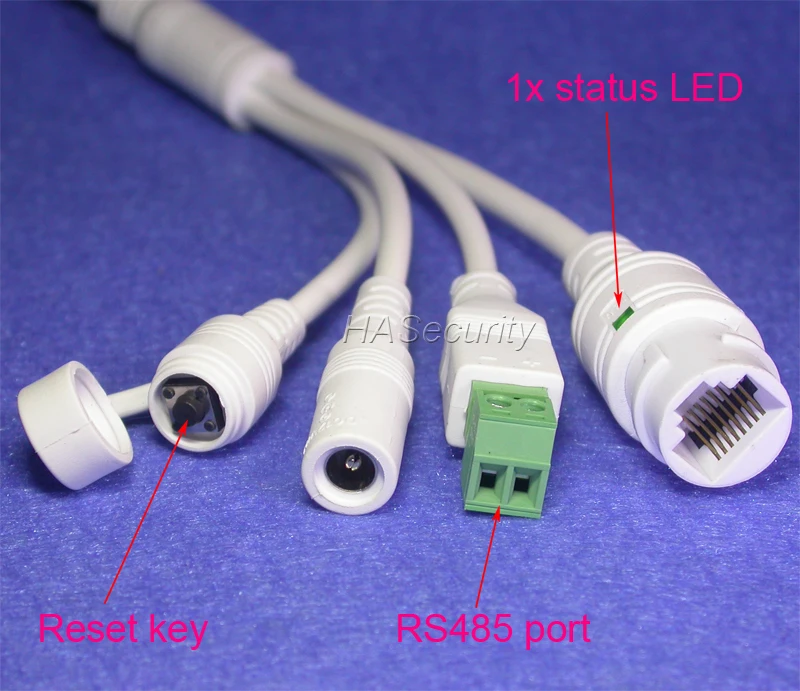Кабель LAN для CCTV IP камеры Модуль платы 1x 2PIN разъемы (RS485) сброс ключа около 60 см