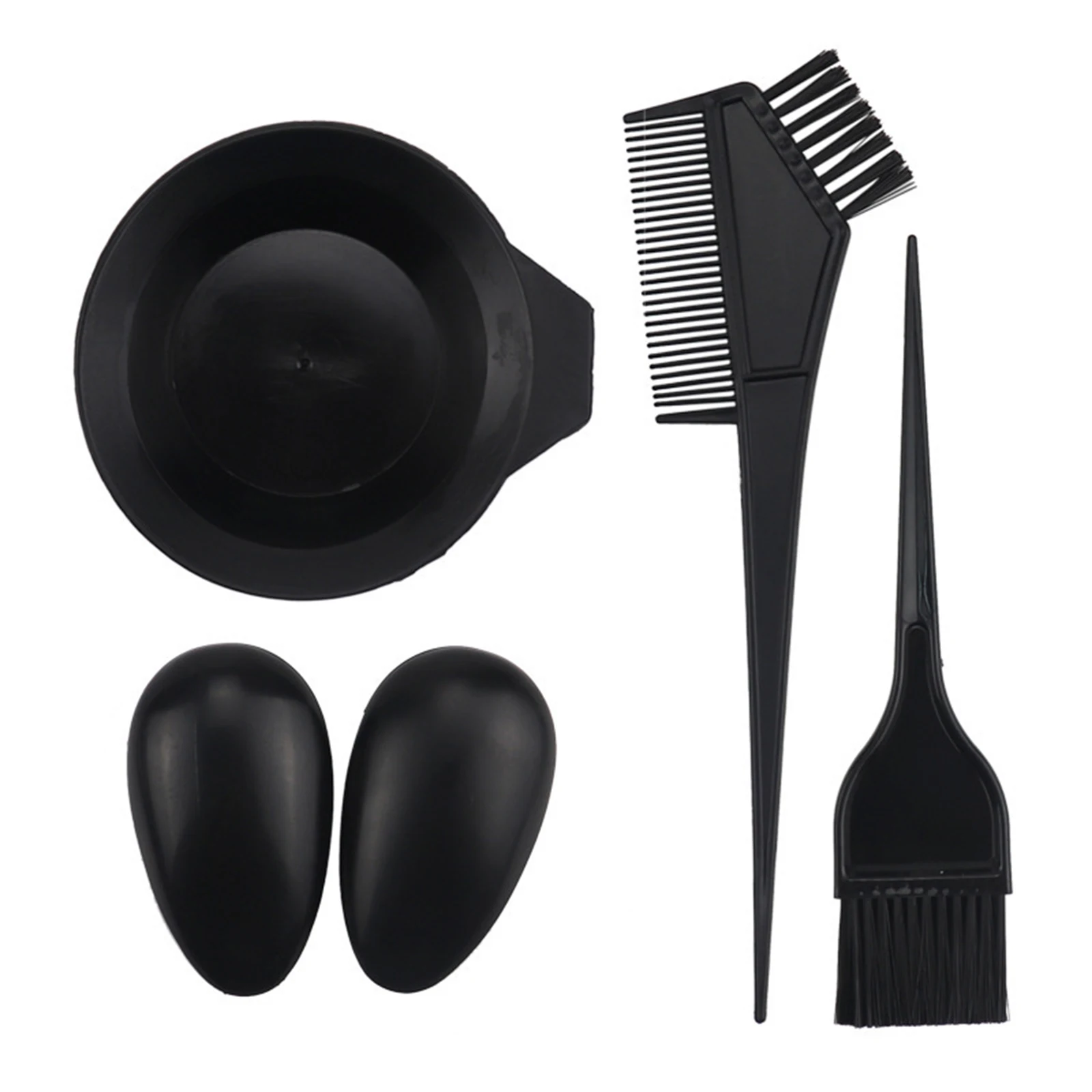 

7pcs Hair Color Mixing Dye Kit Hair Dyeing Brushes Tint Comb Mixing Bowl Ear Covers Gloves Salon Cape for Home & Salon
