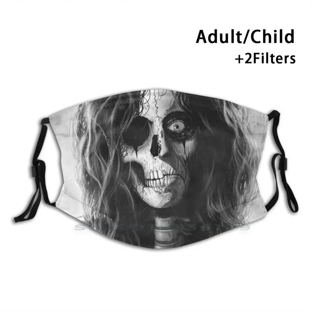 

Heavy Metal Skull Artwok. Design Anti Dust Filter Washable Face Mask Kids Heavy Metal Music Hard Music Metalhead Metal Music