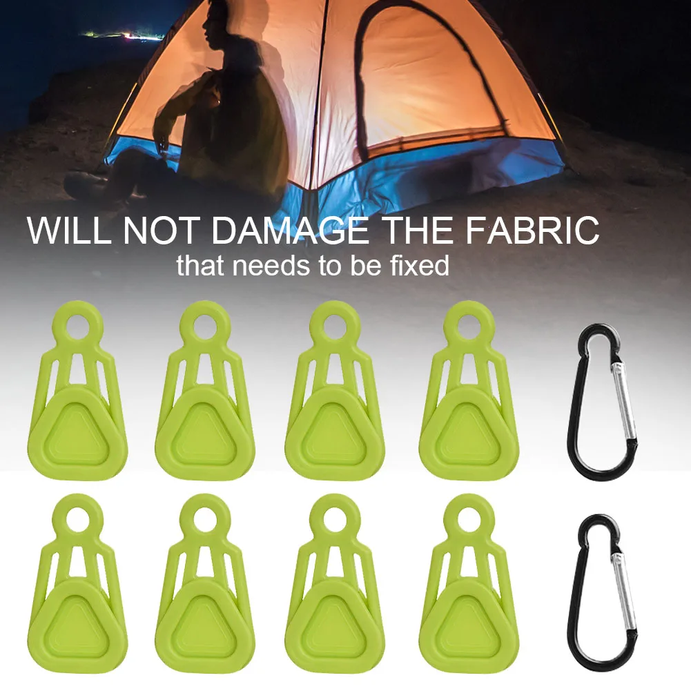 

10pcs Universal Waterproof With Carabiner Durable Tarp Clip Fixed Heavy Duty Easy Install Tent Clamp Awnings Outdoor Camping