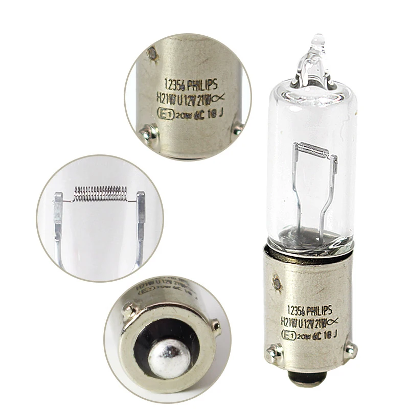 Оригинальный Philips H21W HY21W 12V 12356 12146 стоп-светильник лампа заднего хода боковая