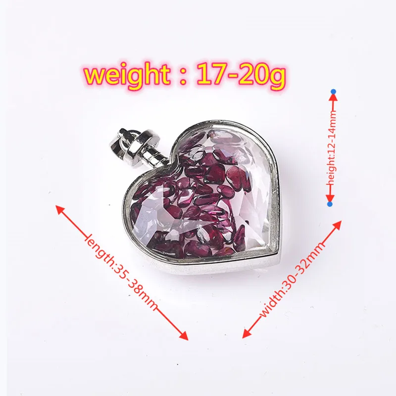 Модные простые натуральные кристаллы подвеска в форме сердца ожерелье для