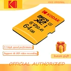 Карта памяти Micro SD KODAK, класс 10, высокоскоростная, класс 10, 16 ГБ, 32 ГБ, 64 ГБ, 128 ГБ, 512 ГБ, U3, 4K