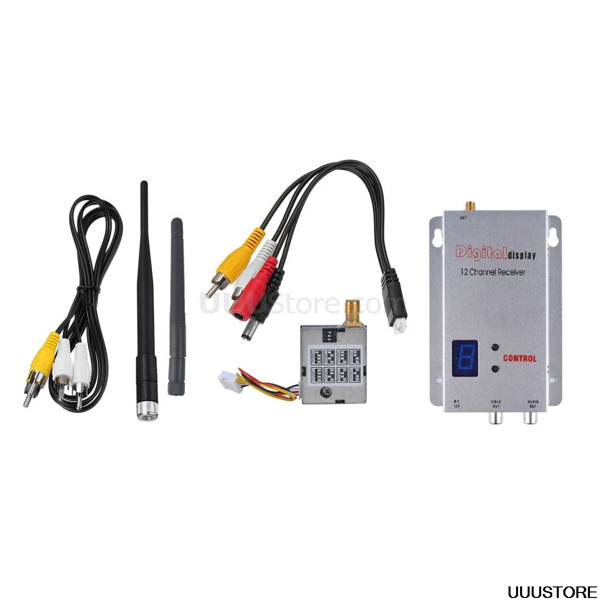 Новинка 1 2 ГГц 200 мВт Беспроводной 8-канальный Аудио Видео FPV передатчик с