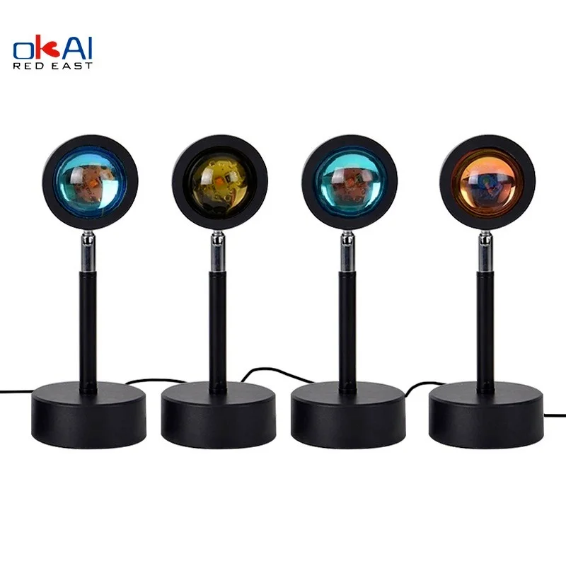 Sunset Projection Night Light Background Galaxy Projector Atmosphere Rainbow Lamp Decoration Bedroom Decorative |
