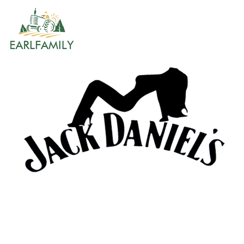 EARLFAMILY забавные Jack Daniel текст Gril/Черная Виниловая наклейка автомобиля Стикеры заднее стекло бампер авто двери автомобиля Elantra Accent Tucson Средства для укладки волос