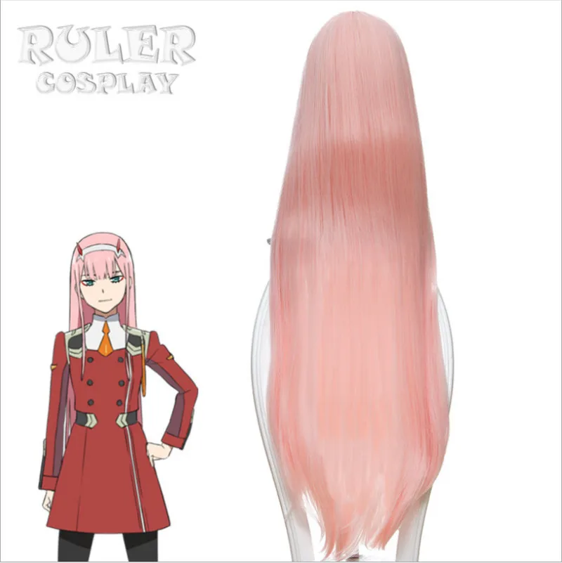 Парик для косплея ноль из двух париков аниме DARLING in the FRANXX 02 розовые синтетические