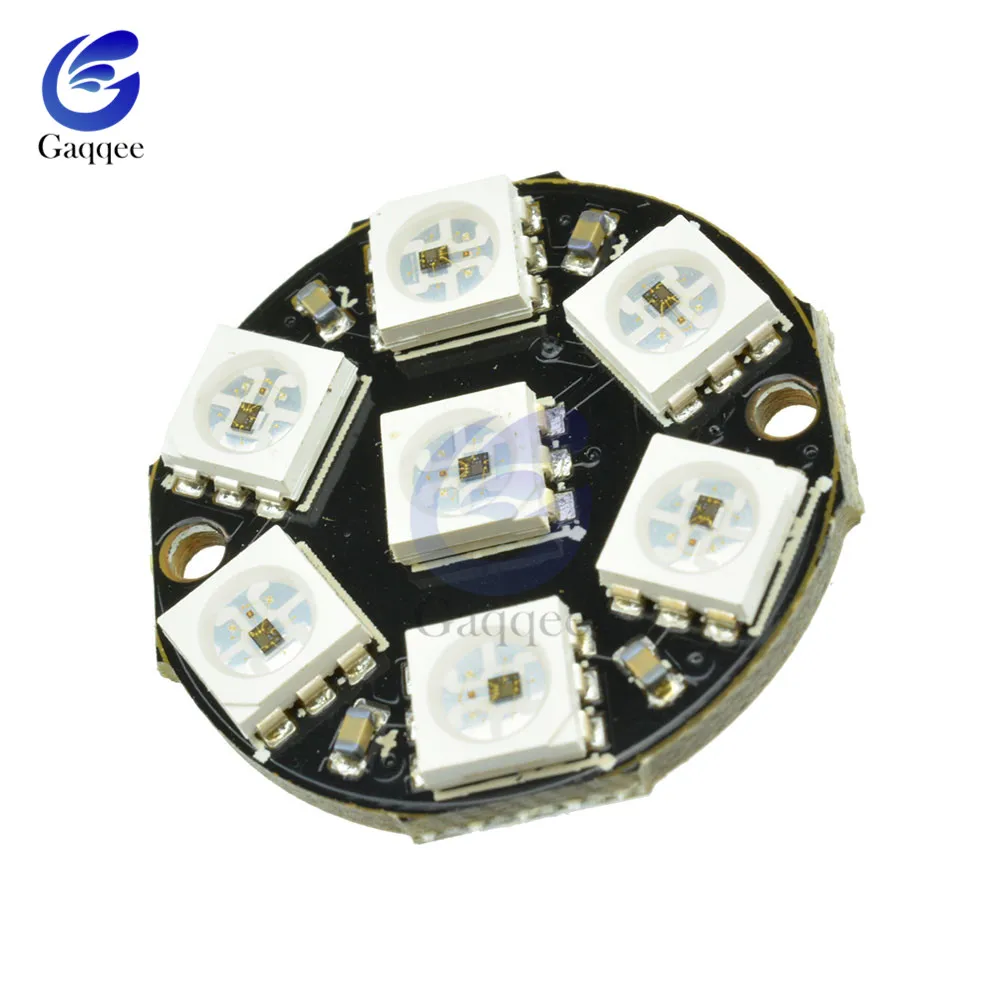 7-60 Бит Цифровой WS2812 RGB светодиодный кольцевой полноцветный подсветка WS2812 5050 SMD СВЕТОДИОДНЫЙ s-модуль микроконтроллер DC 5 В для Arduino