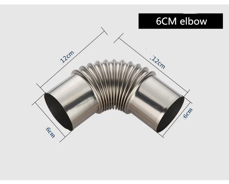 Толстая выхлопная труба из нержавеющей стали 6 см сильная газовый