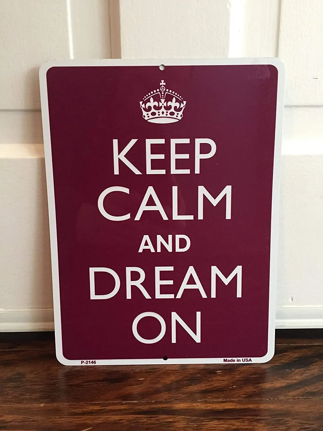 

Diuangfoong Keep Calm and Dream On Reproduction Metal Sign 12" x 8"