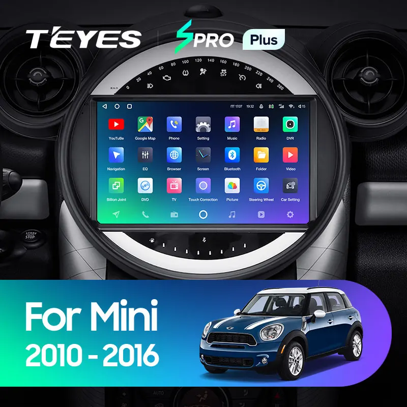 TEYES SPRO Plus Штатная магнитола For БМВ Мини BMW Mini 2010 - 2016 Android 10 до 8-ЯДЕР 4 + 64ГБ 32EQ DSP 2DIN