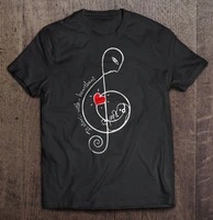 it starts with a heartbeat treble clef mom t shirts