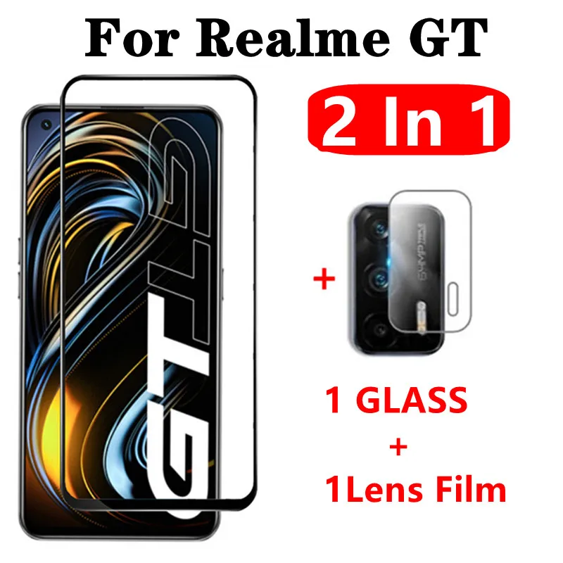 

2-in-1 Tempered Glass for Realme Gt 5g Screen Protectors Camera Lens Film for Realme Narzo 8 7 6 X50 X2 Pro XT C3 C11 C21 30A 5g