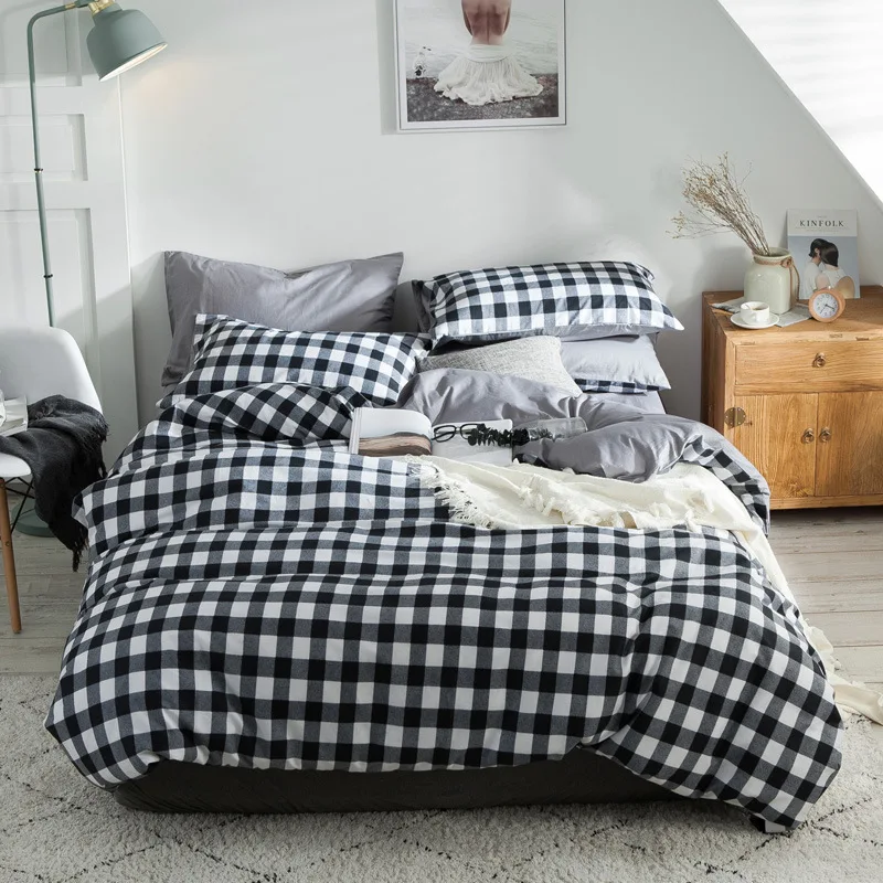 

CANIRICA Bedding Set Floral Comforter Bedding Sets Adult Child Duvet Cover Set With Pillowcase Geometric Home Decor
