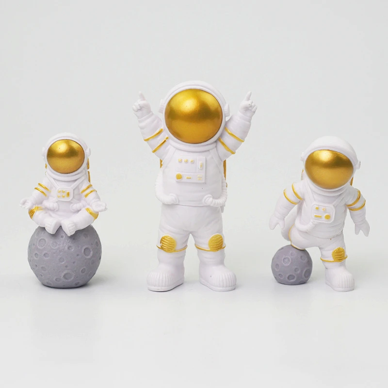 

3pcs Figure Astronaut action figure Beeldje Astronaut Mini Diy Model Action Figures Speelgoed Home Decor cute astronaut set