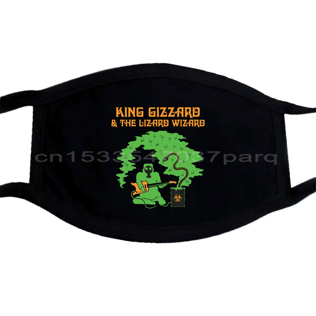 Черные маски King Gizzard and The ящерица Wizard Band с логотипом размер от S до 5XL крутая