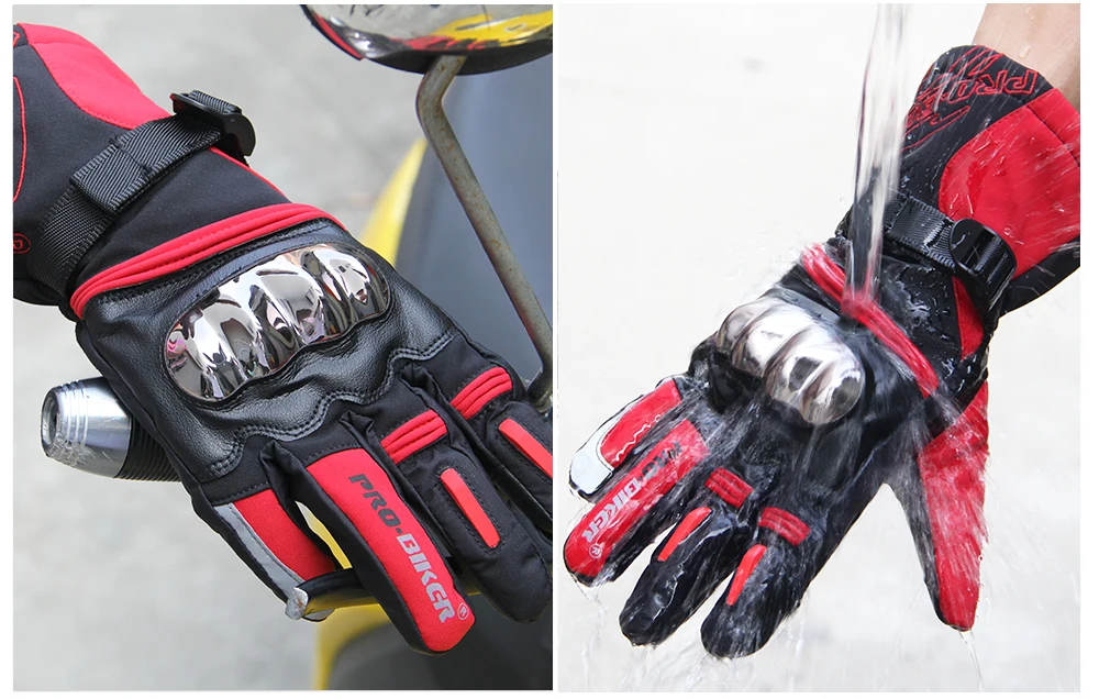 SUOMY Motorcycle Gloves Men Waterproof Windproof Winter Guantes Moto Gloves Touch Screen Motorbike Riding Gloves