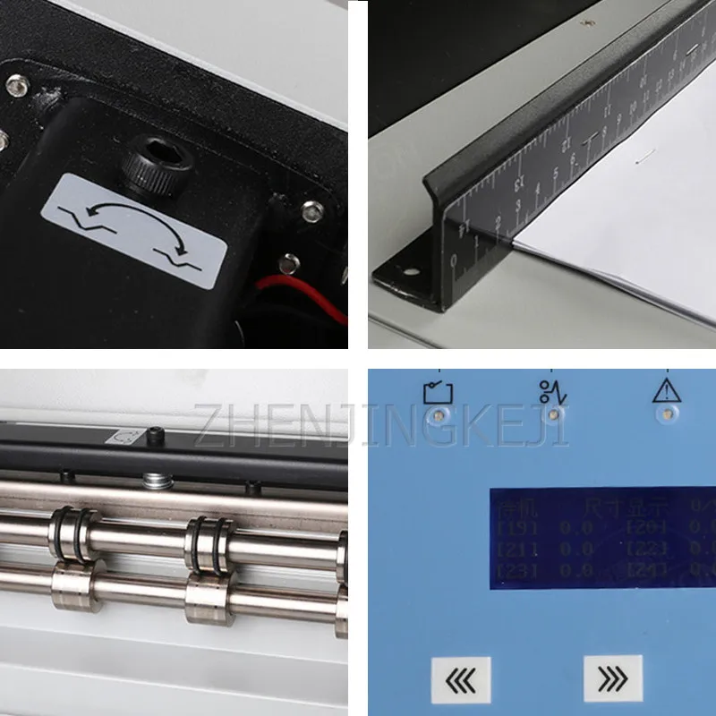 

220-240V Fully Automatic Digital Creasing Machine 125W Paper Dotted Line High Speed Electric Folding Flattening Tools Equipment
