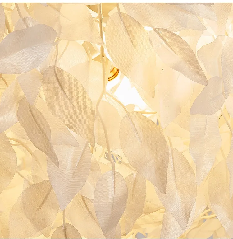 Nordic Bedroom Pendant Light Fixtures Romantic Leaves Creative Personality Hanging Lamp Bar Living Dining Room | Освещение