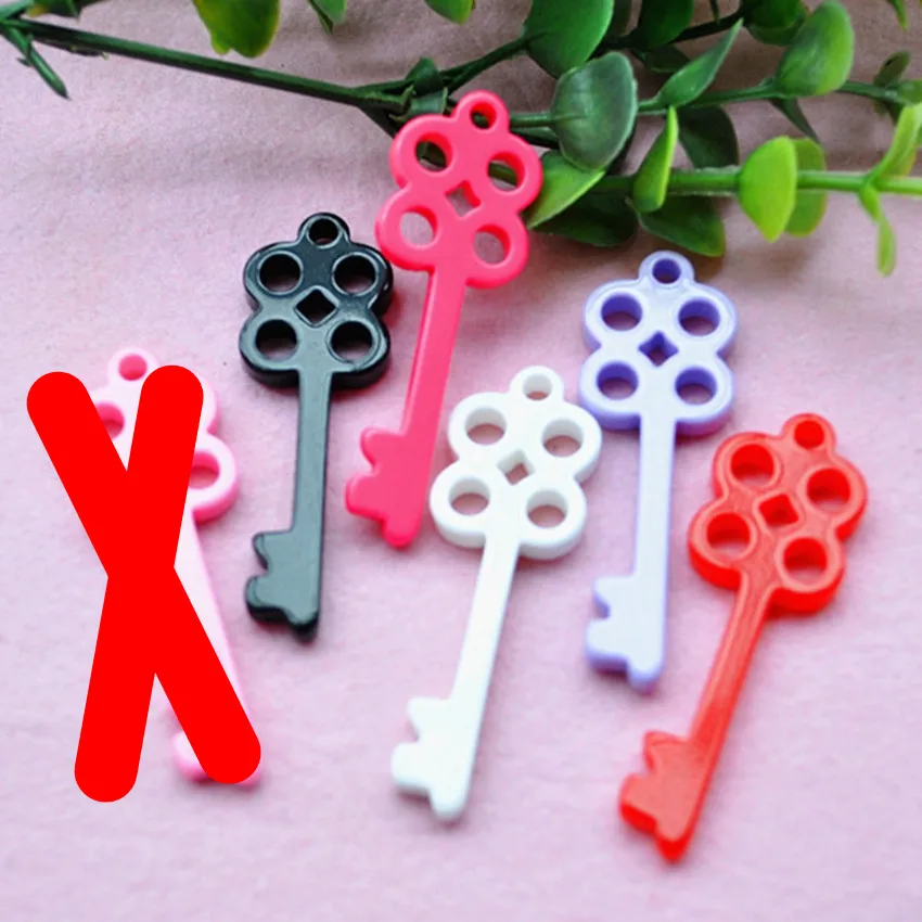 

10pcs Resin Crafts For Diy Decoration 10pcs 54*19mm Hot And Kawaii Flat Back Resin Cabochons Key