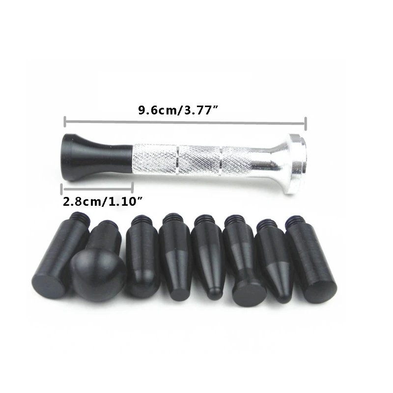 

Paintless Car Dent Repair Hail Removal Tools Kit Tap Down Pen With 9 Heads Tools 1XCF