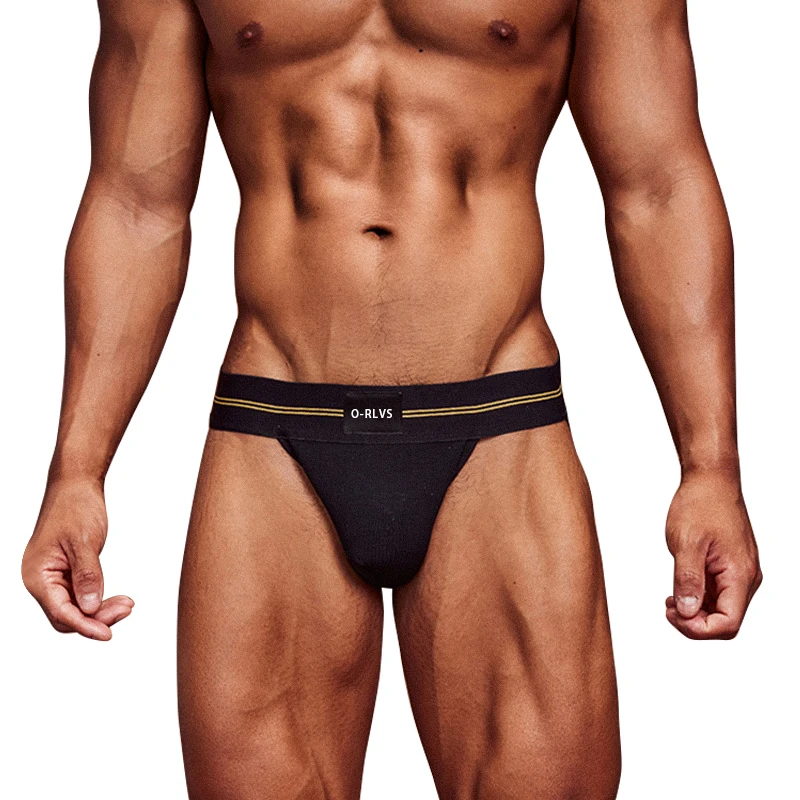 

OR Gay Underwear Sexy Jockstrap Men Bikini Double Belt Men's Thong Modal Sissy Thongs And G-strings Close Fit 21New Style