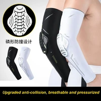 running arm sleeves fitness basketball elbow pad sport cycling arm warmers sports armguard sleeve beehive anti collision