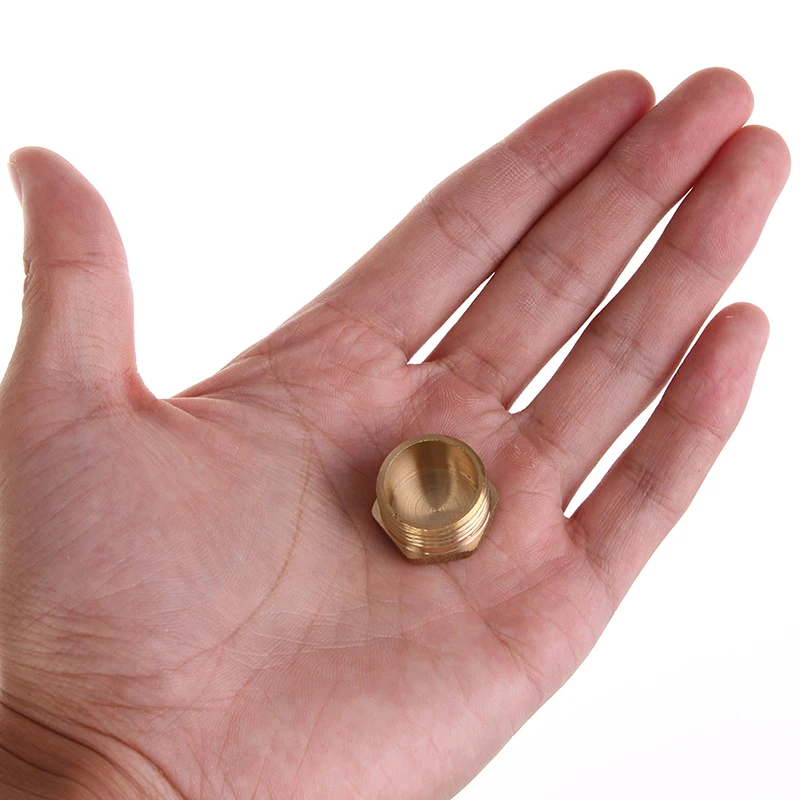 

1pc New Brass 1/8" 1/4" 3/8" 1/2" Brass External Hex Thread Socket Pipe Plug