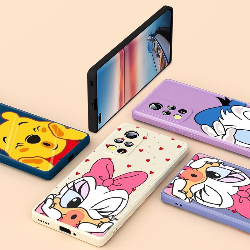 

Cute Donald Duck For Honor 50 SE V40 30 30S 20 20E 20S Lite Pro Plus 5G Phone Case Liquid Silicone Soft TPU Cover