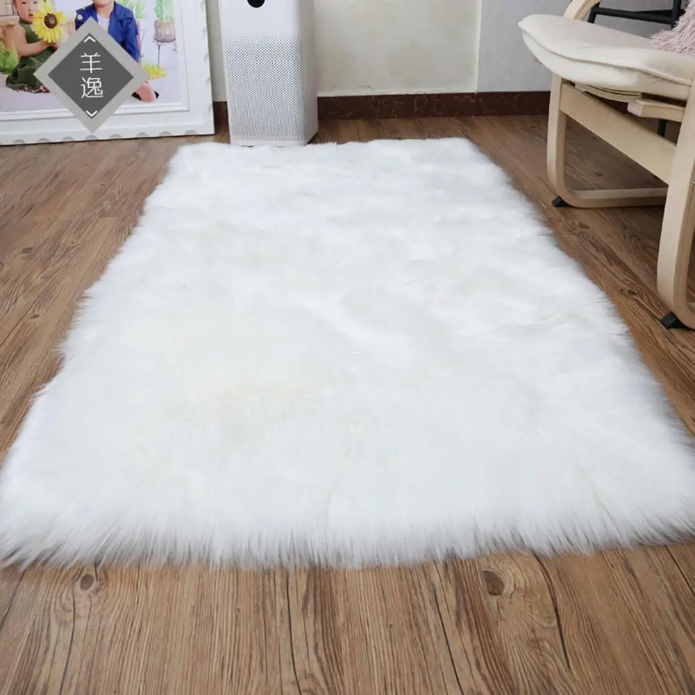 Ins Wind роскошный Пушистый Ковер Спальня прикроватный ковер из овчины дети играть
