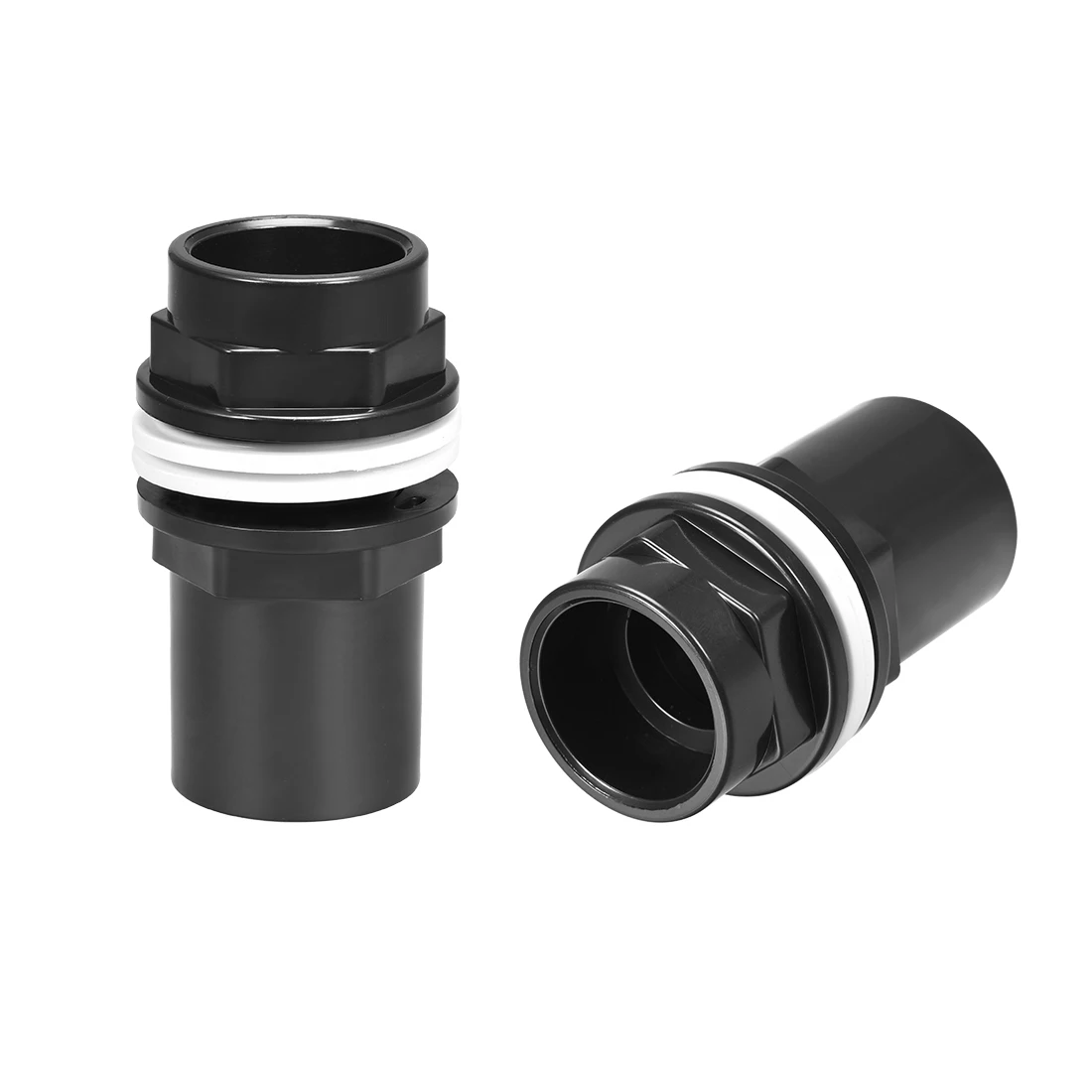 

uxcell 2pcs 1 ID PVC Aquarium Water Pipe Connector Straight Fish Tanks Accessories Black for water tanks, buckets, etc.