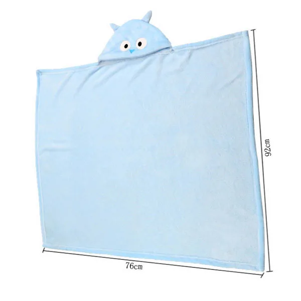 Детское одеяло из кораллового флиса купание Полотенце с капюшоном и рисунком
