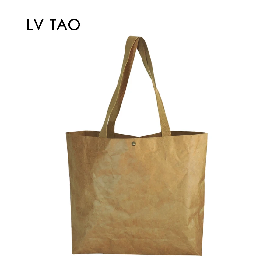 Tyvek-Bolso de compras impermeable reutilizable, bolsa de hombro, respetuoso con el medio ambiente, lavable, dupont
