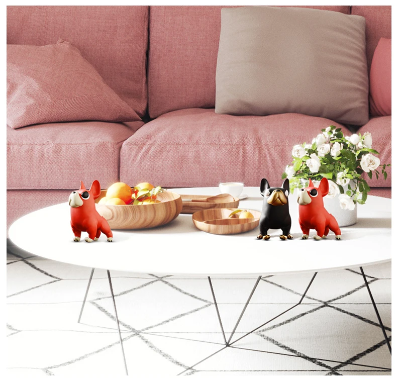 

Designer Model French Bulldog Quantum Dog Ornaments Cute Nordic Home Decorations Table-Top Decoration Artificial Dog