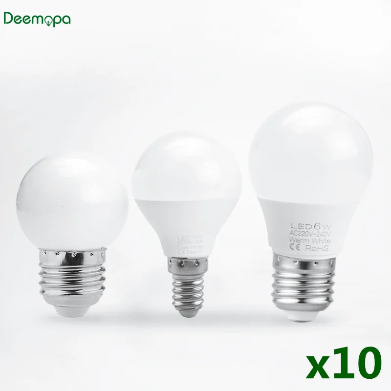 

10pcs/lot LED Bulb E27 E14 3W 6W 9W 12W 15W 18W 20W 24W Lampada LED Light 220V Bombilla Spotlight Lighting Cold/Warm White Lamp