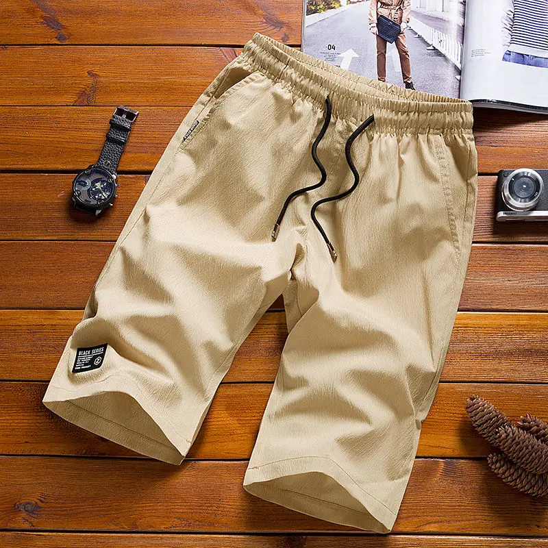 

Fashion Men's Shorts Pants Summer Slim Sports Knee Length Casual Pants Slim Male 2019 beach Fashion The Pocket Zipper Garnish