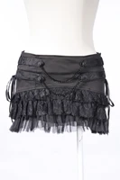 gothic mini skirt for women punk style party pleated skirts with metal chains fashion dark patchwork skirts