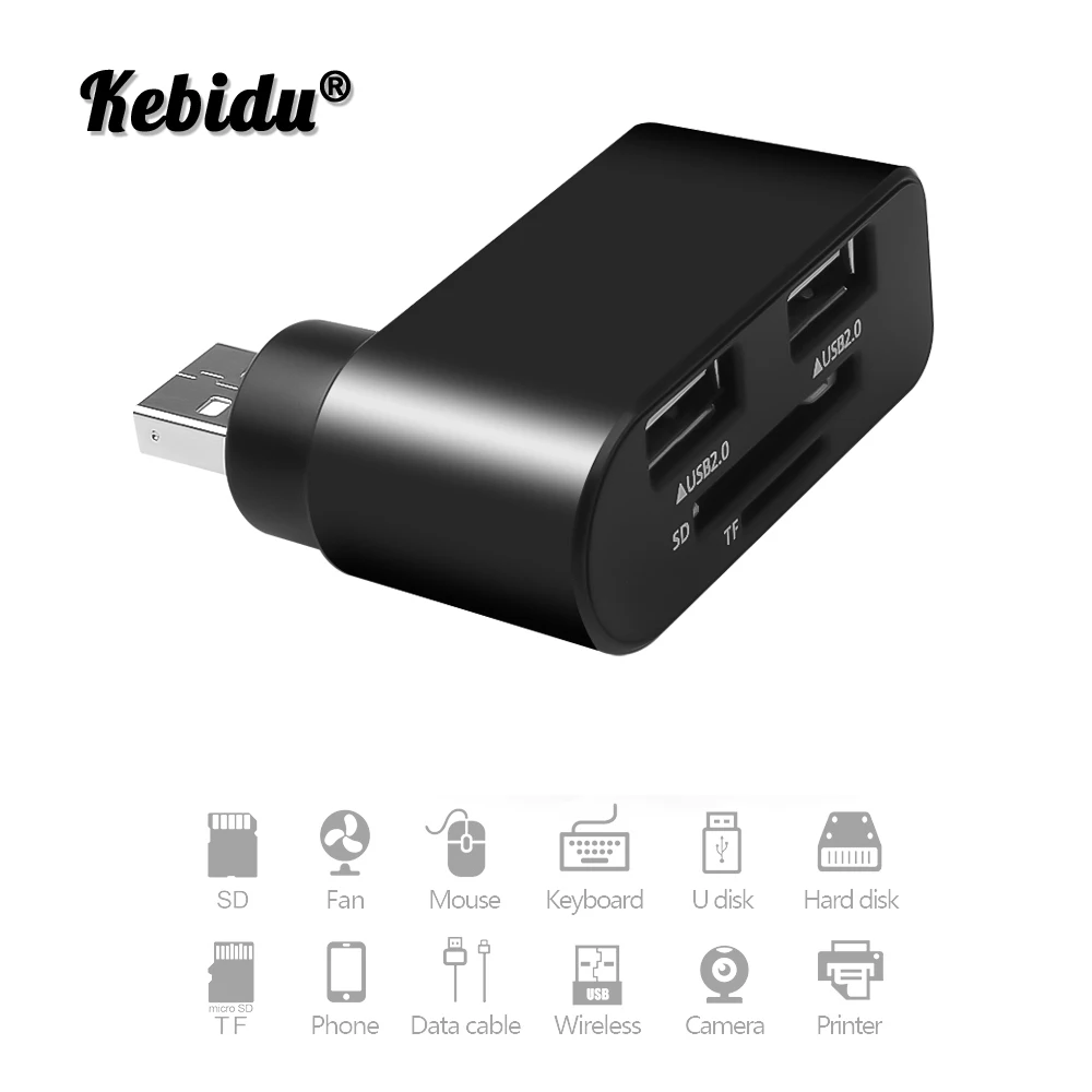 Устройство Kebidu для чтения SD и TF карт 2 0 дюйма|USB-хабы| |