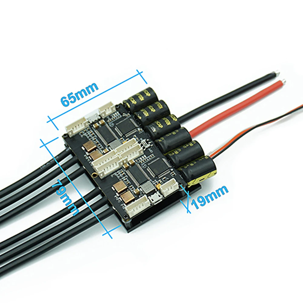 RC Car V4.20 Dual FSESC4.20 100A ESC w/ BEC анодированный алюминиевый радиатор для электрического